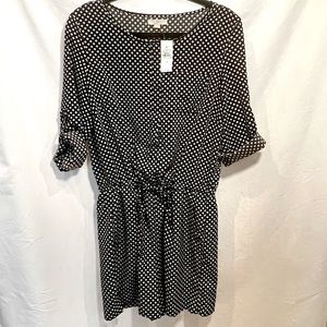 LOFT Romper NWT Black with white Size 6